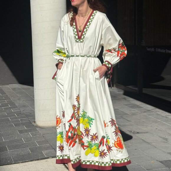 Alemais Katerina V Neck Midi Dress - Picture 1 of 13